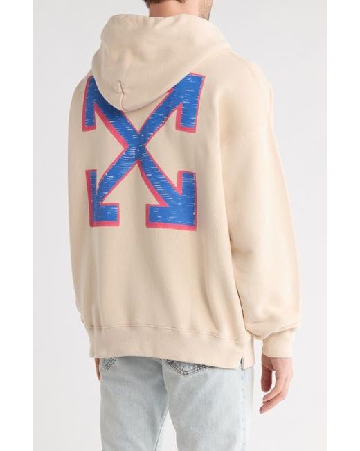 Off-White c/o Virgil Abloh Natural Sketch Arrow Skate Hoodie for men