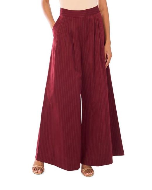 Parker Red Pinstripe Wide Leg Pants