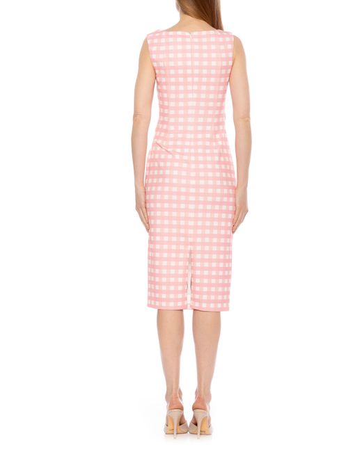Alexia Admor Pink Tie Detail Sleeveless Sheath Dress