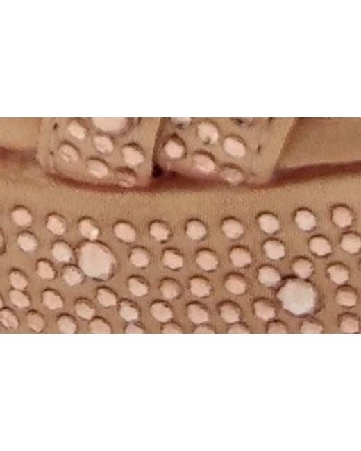 Lady Couture Natural Rhinestone Wedge Sandal