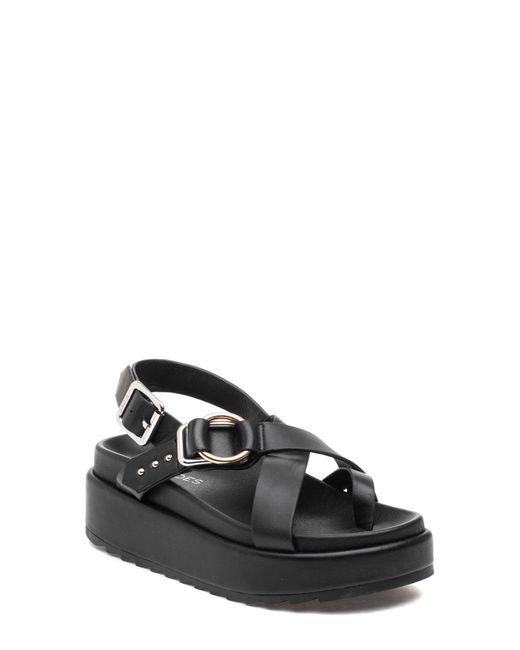 J/Slides Platform Slingback Sandal in Black Lyst
