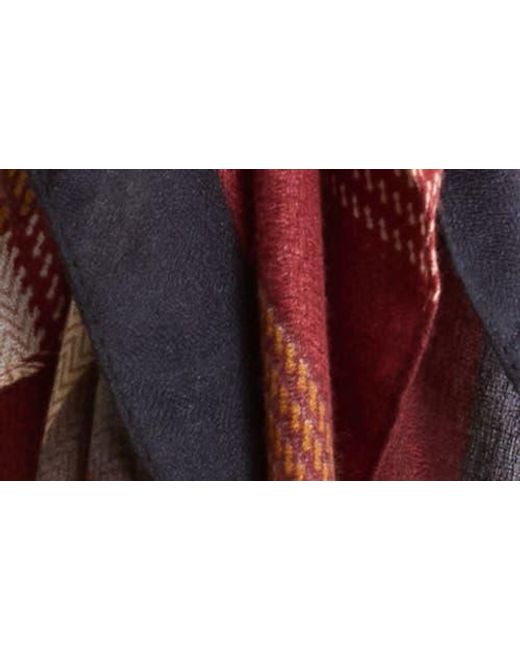 La Fiorentina Natural Checkered Print Lightweight Wrap
