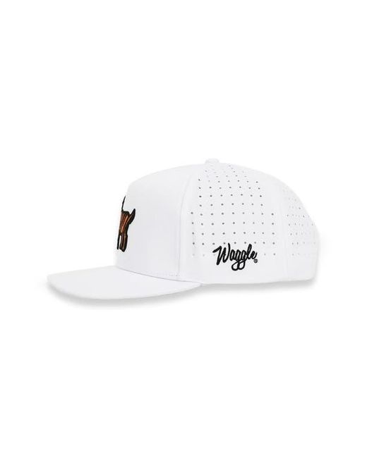 Waggle White The Goat Baseball Cap for men