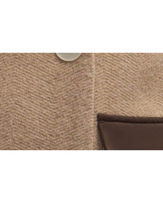 Scotch & Soda Brown Nissa Water Repellent Peacoat With Removable Bib