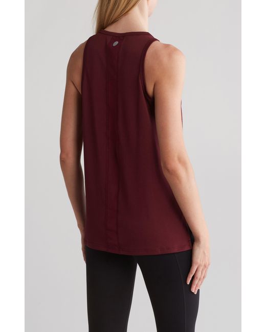 Threads For Thought Red Kimia Performance Mesh Tank