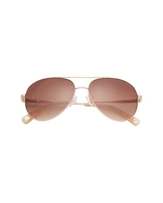 Ted Baker Pink 57mm Full Rim Aviator Sunglasses