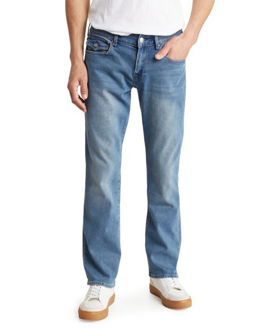 True Religion Blue Ricky Flap Pocket Relaxed Straight Jeans for men