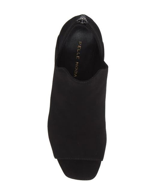 Pelle Moda Black Vonn Open Toe Ankle Boot