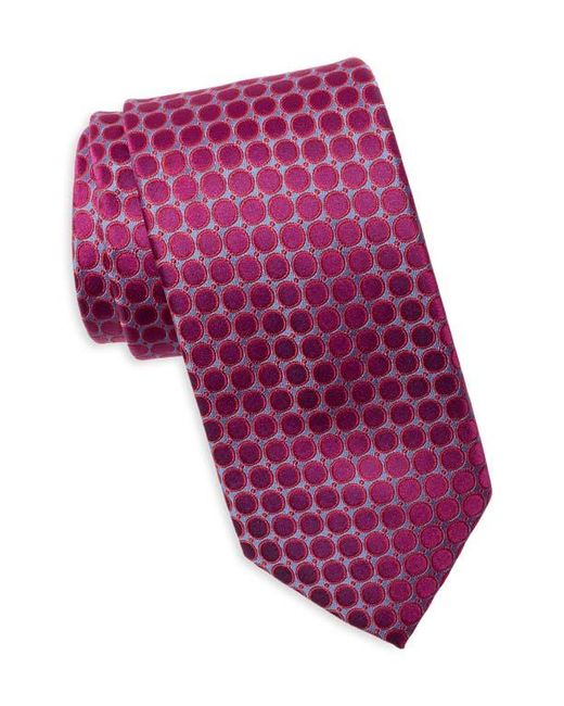 Ted Baker Purple Wilson Dot Silk Blend Tie for men