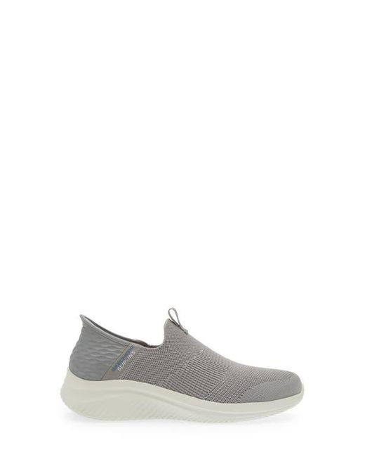 Skechers Gray Ultra Flex 3.0 Smooth Step Slip-On Sneaker for men