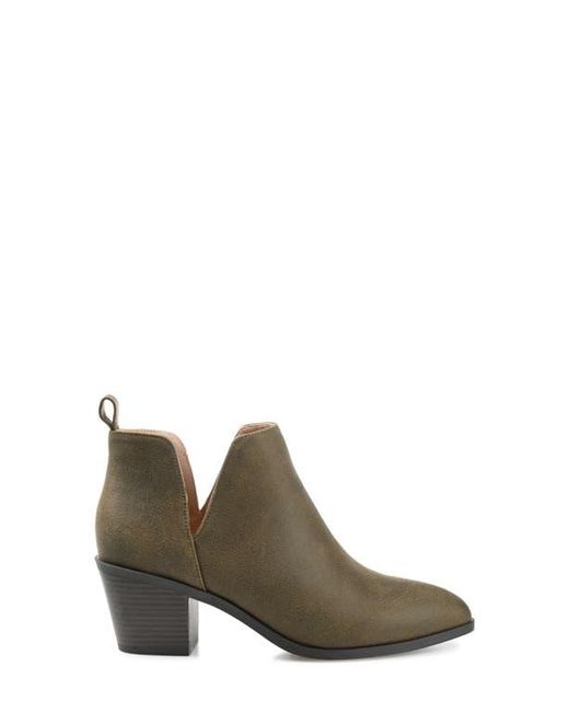 Journee Collection Brown Journee Lola Patterned Ankle Bootie