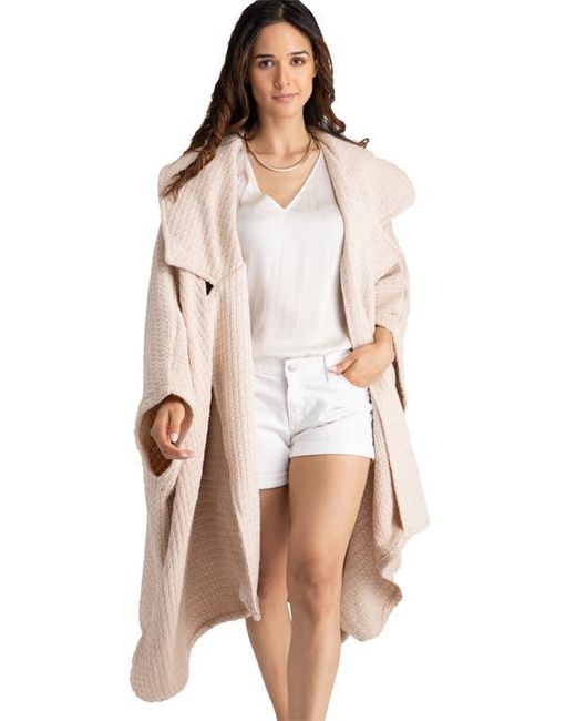 Saachi Natural Waffle Drape Jacket