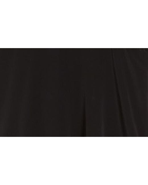 Socialite Black Puff Sleeve Bias Midi Dress