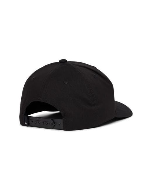 Travis Mathew Black Bonfire Nights Snapback Baseball Cap for men