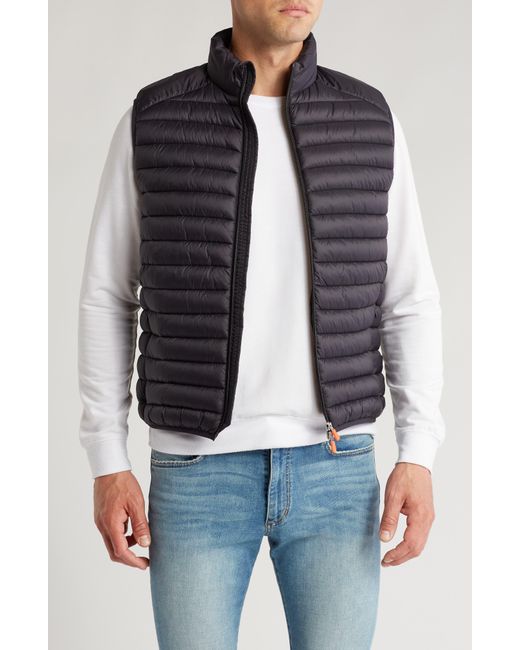 Save The Duck Blue Adam Quilted Vest for men