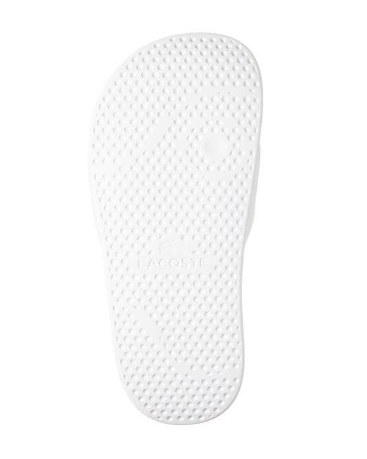 Lacoste White Serve Slide Sandal for men