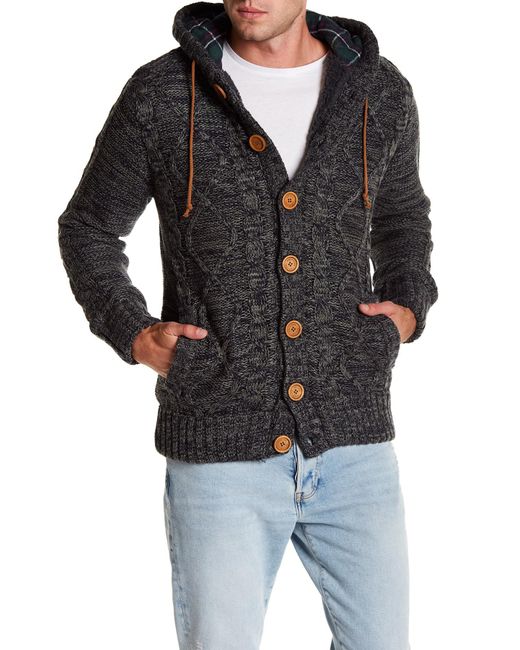 American Stitch Multicolor Knit Cardigan Hoodie for men