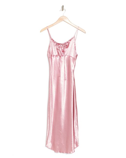 Bebe Pink Keyhole Midi Dress