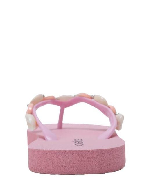 Bebe Pink Seashell Flip Flop