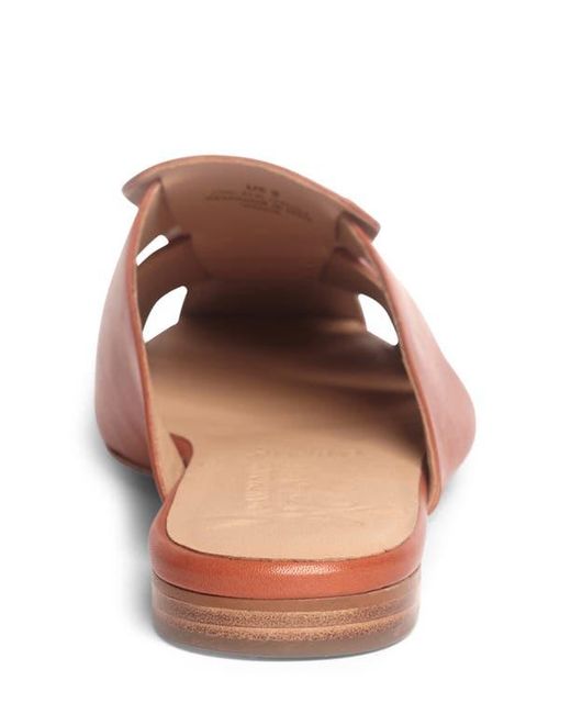Anthony Veer Brown Woven Vamp Leather Mule Flats