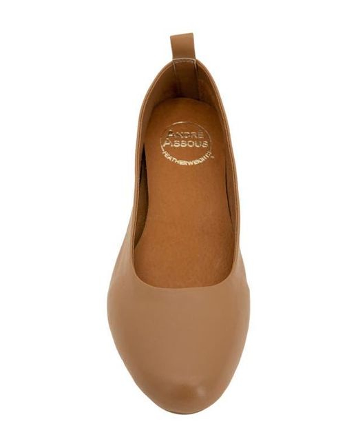 Andre Assous Brown Nieve Featherweight Demi Wedge Flat