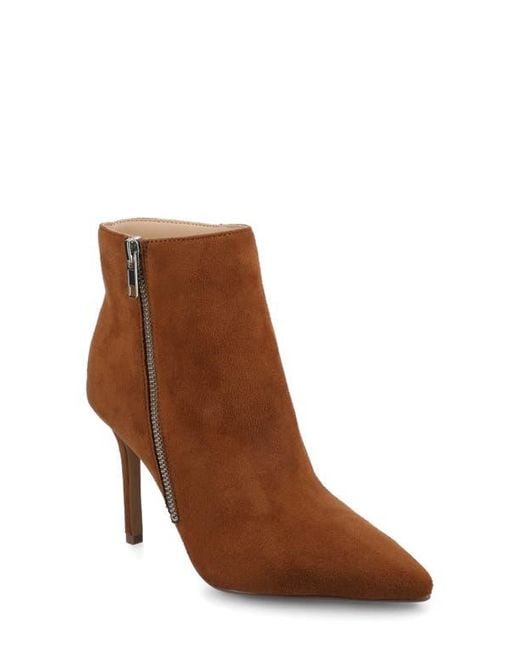 Journee Collection Brown Leyna Zip Boot