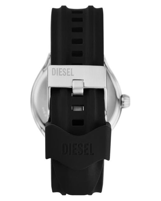 DIESEL Red Streamline Silicone Strap Watch, 44Mm for men