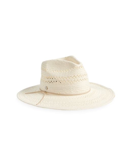 Vince Camuto White Woven Panama Hat
