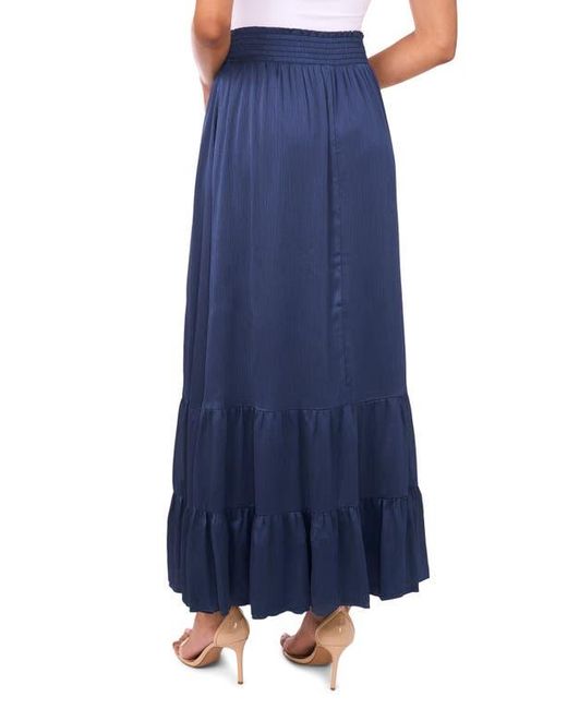 Vince Camuto Blue Tiered Maxi Skirt