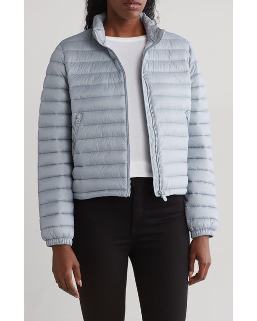 Save The Duck Gray Neha Channel Quilt Puffer Jacket