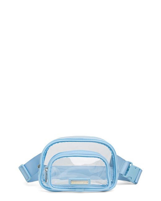 Madden Girl Blue Clear Vinyl Dome Belt Bag