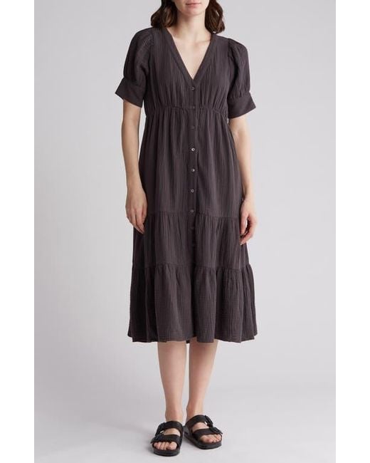 lightspun button front midi dress Lightspun Button-Front Midi Dress
