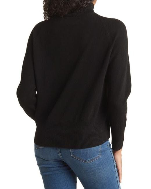 Vince Black Wool Cashmere Blend Turtleneck