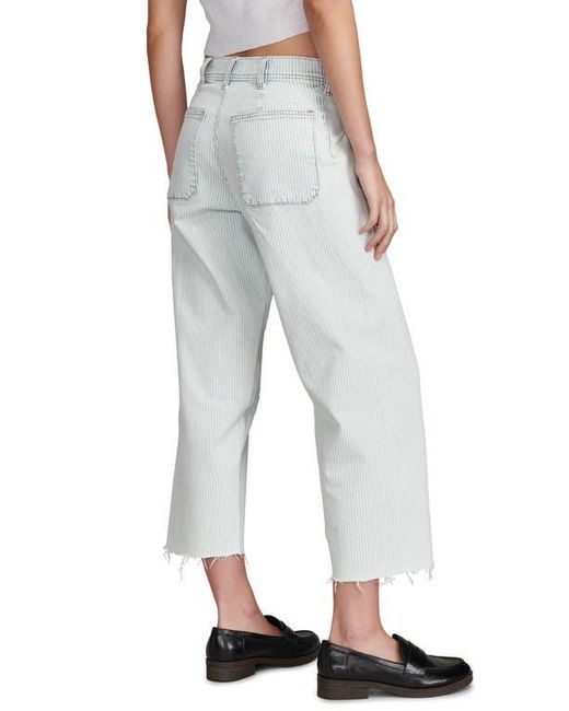 Lucky Brand Blue Stripe High Waist Wide Leg Jeans