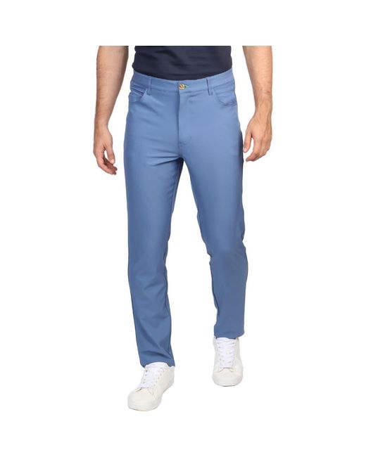 Tailorbyrd Blue Five-Pocket Performance Pants for men