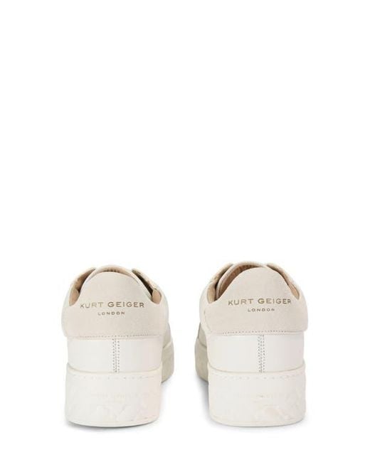 Kurt Geiger White Kensington Platform Sneaker