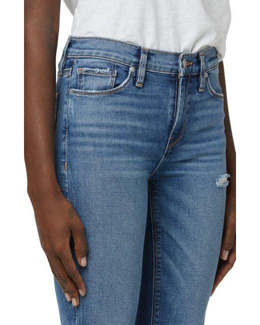 Hudson Blue Nico Distressed Crop Straight Leg Jeans