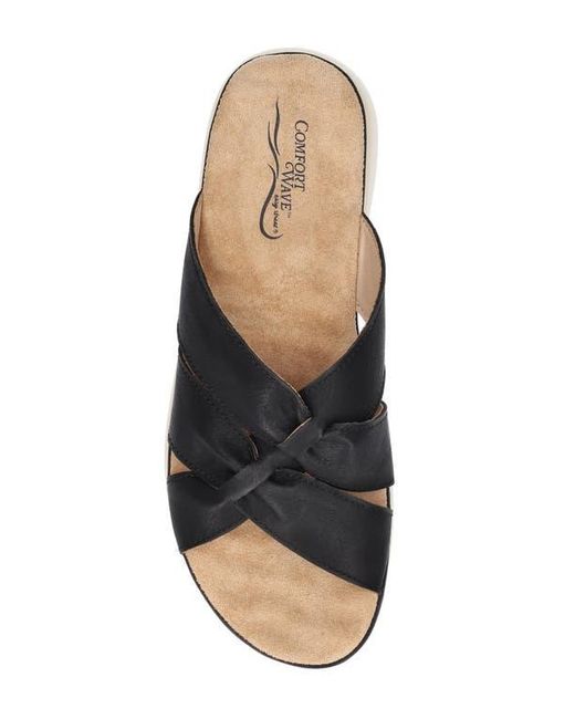 Easy Street Black Mickey Slide Sandal
