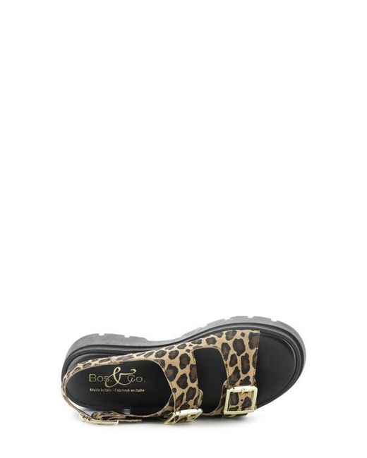 Bos. & Co. Black Cipher Slingback Platform Sandal