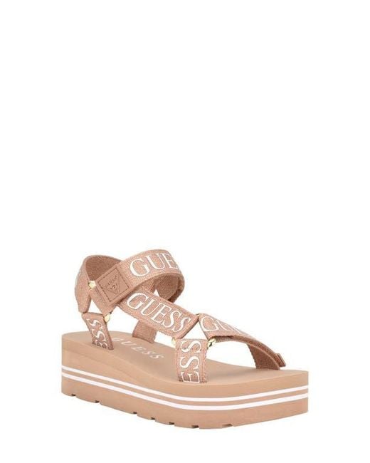 Guess Pink Avin Platform Sandal