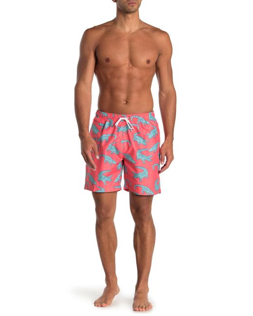 Trunks Surf & Swim Multicolor Sano Alligator Print Swim Shorts for men