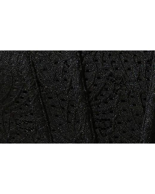 Astr Black Lace Corset Crop Top