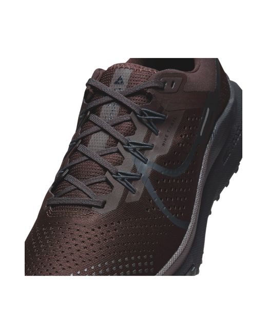 Nike Brown React Pegasus Trail 4 Running Shoe for men