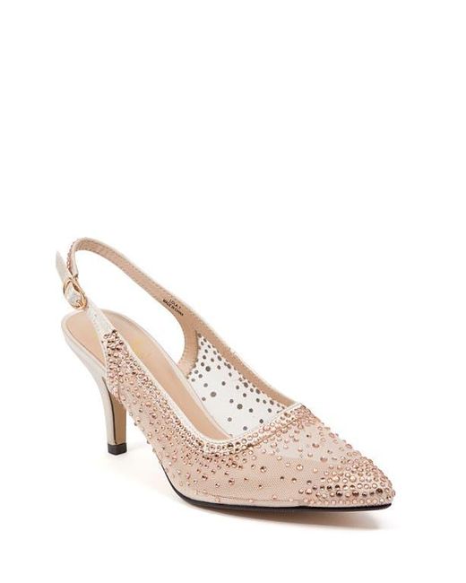 Lady Couture Pink Embellished Slingback Pointed Pumps