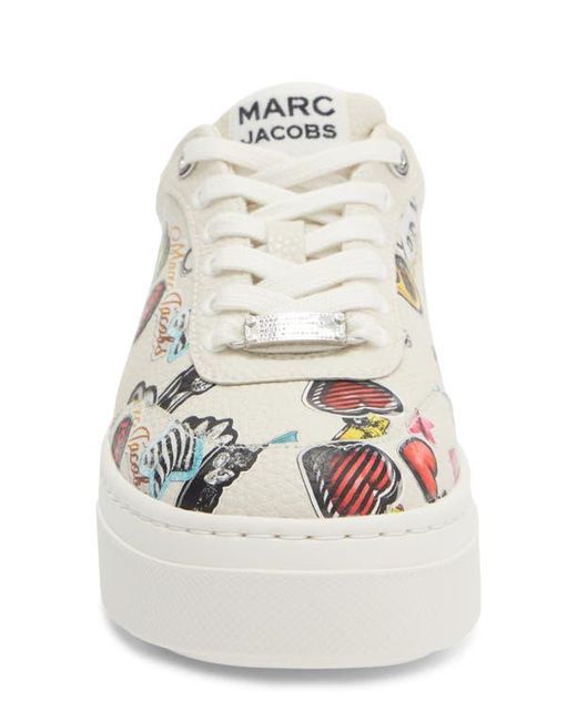 Marc Jacobs White Bold Logo Platform Sneaker