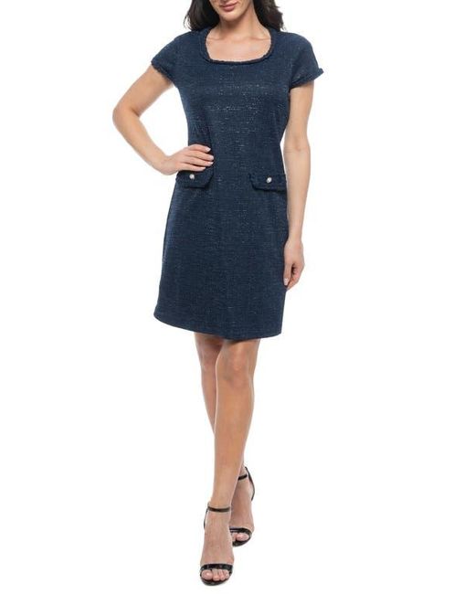 Isaac Mizrahi New York Blue Bouclé Minidress
