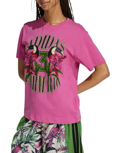 Adidas Pink X Farm Rio Toucan Graphic T-Short