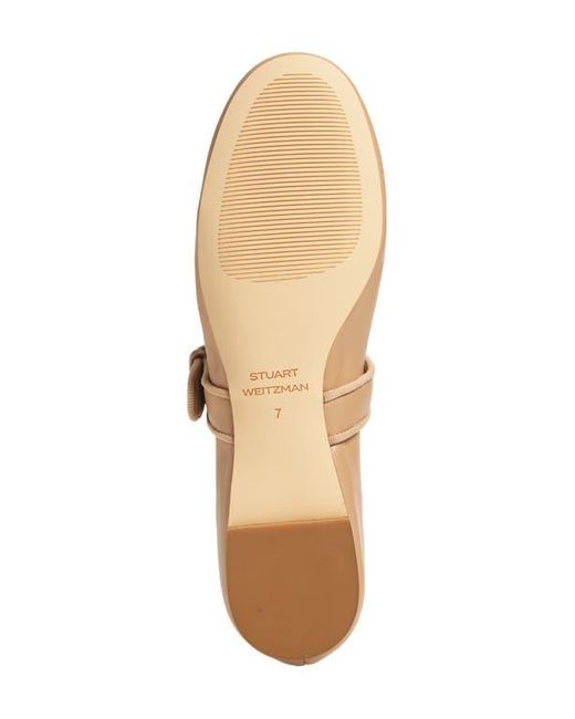 Stuart Weitzman Brown Piper Mary Jane Ballet Flat