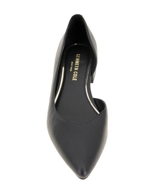 Kenneth Cole Black Carmina Half D'Orsay Flat