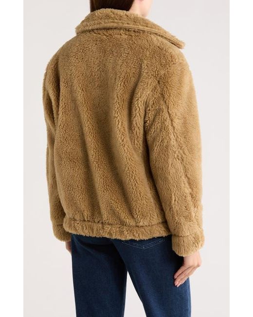 Tahari Blue Fleece Bomber Jacket